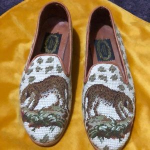 Larkspur Collection Leopard/Cheetah NeedlePoint Shoes